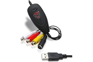 TechSide Video Grabber Vhs Analog Digital Nowa wersja 2024 | Windows 11+ Nowe oprogramowanie | Przechwytywanie Vhs konwertera USB 2.0| Konwertuj stare kasety wideo do formatu MPEG