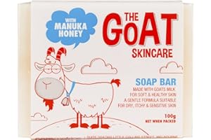 The Goat Skincare - Pure Goat's Milk Soap Bar with Manuka Honey, Suitable for Dry, Itchy and Sensitive Skin, Paraben Free and No Artificial Colours 100g