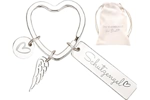 LOViLEE® Schlüsselanhänger Herz im Geschenkset - Glücksbringer, Schutzengel für Familie & Freunde - Schlüsselanhänger Auto, Führerschein bestanden Geschenk