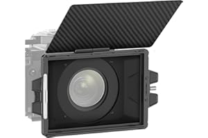 NEEWER Mini Matte Box con Vassoio per Filtro da 4"x5,65", Bandiera in Fibra di Carbonio, 4 Anelli Adattatori per Lente Circolare, Compatibile con SmallRig Compatibile con K&F Compatibile, PG002