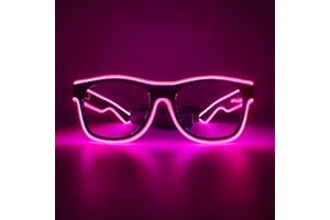 NIWWIN Occhiali LED, occhiali LED Cyberpunk, occhiali neon a filo flessibile, per discoteche, Natale, feste, regali, costumi Halloween, cosplay.