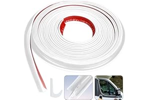 AILUYA Grondaia autoadesiva in gel di silice a forma di J, per gazebo, colore bianco, 10 m, adatto per veicoli, camion, camper, barche, auto, furgone, porta, camper