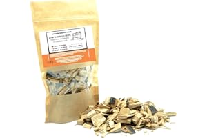 ALCOFERMBREW Virutas De Roble De Barrica Americana De Bourbon 100 g, para Vino, Cerveza, Sidra Y Licores Caseros, Vainilla, Humo Y Caramelo