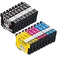 Paeolos T1295 Multipack Ink Cartridges T1291 T1292 T1293 T1294 Compatible for Epson Stylus SX535WD Ink Cartridges Stylus SX425W SX445W SX235W SX535WD WF 3520 (8Black 3Cyan 3Magenta 3Yellow)