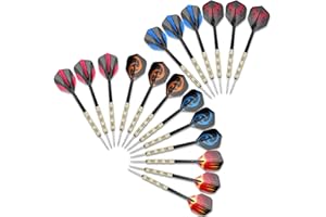 WinGluge Flechette Pointe Acier 14 Grammes, Jeu de Fléchettes, Set de Flechettes Professionnel, Darts en Métal, Universels Accessoires de Fléchette avec Poignée Texturée, Sûre et Durable