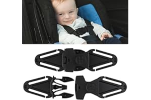 NOVSTUF 2 Anti Escape Car Seat Safety Clip, Automotive Children Seats Secure Lock Adjustable Child Safety Chest Strap to Prevent Kids Taking Their Arms Out for Home Outdoor High Chairs Strollers