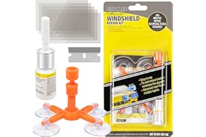 DISTANCEE Windscreen Repair Kit, Car Windscreen Crack Repair Kit with Durable Resin, Fix Auto Windscreen Glass Cracks, Chip, Bulls Eye, Star Break, Half Moon