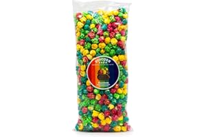 Popcorn Shed Vanilla Rainbow Gourmet Popcorn, 500g Bulk Bag - Movie Night Mega Pack, Gluten Free Snacks, Kid-Friendly Coloured Popcorn