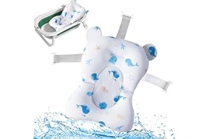 SUNSHINE SMILE Babys Badekissen,Baby Badesitz Neugeborene,Baby Badewanneneinsatz,Babywanne Neugeborene Einsatz,Babywannen Einsatz,Baby Badewanne Einsatz,Babybadenetz,Baby Badewanne Pad,Badesitz Neugeborene