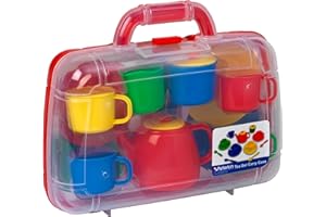 Peterkin Children's Tea Set Carry Case in Primary Colours,Assorted,31 x 26 x 9 cm