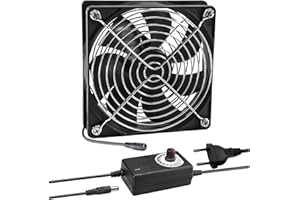 Joycabin 120mm Gehäuselüfter, 12V lüfter, Computer Lüfter mit Geschwindigkeitskontrolle, PC Lüfte, Bürstenlos Kühlung Lüfter PC Ventilator für Computer Laptop, TV Box, AV Kabine, Router