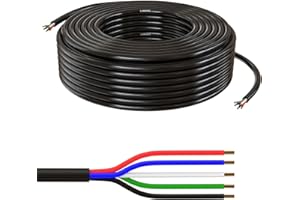 ‎LUMONIC Lumonic 5x0,34mm² RGBW LED Steuerleitung schwarz 5m | ummanteltes 5 adriges Kabel flexibel | LiYY Verlängerung, Stromkabel, LED Zuleitung, Steuerkabel