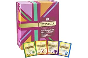 Twinings - Coffret Collection Spéciale Infusions - 40 Sachets Dégustation des Infusions : Peppermint, Lemon & Ginger, Blackcurrant & Blueberry et Camomile - à Déguster Chaud ou Froid