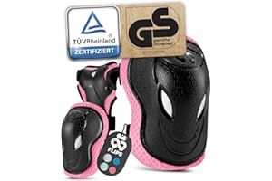 ‎99FLIPS 99FLIPS Knieschoner Kinder Set [6er] GS-zertifiziert vom TÜV Rheinland - Ellenbogen und Handschoner für Inliner und Skateboard mit Aufbewahrungsbeutel