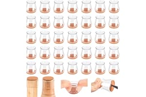 JAYZUUM Set di 36 protezioni per gambe della sedia, in silicone trasparente, per sedie, tappi di protezione per le gambe della sedia, per ridurre il rumore e proteggere il pavimento