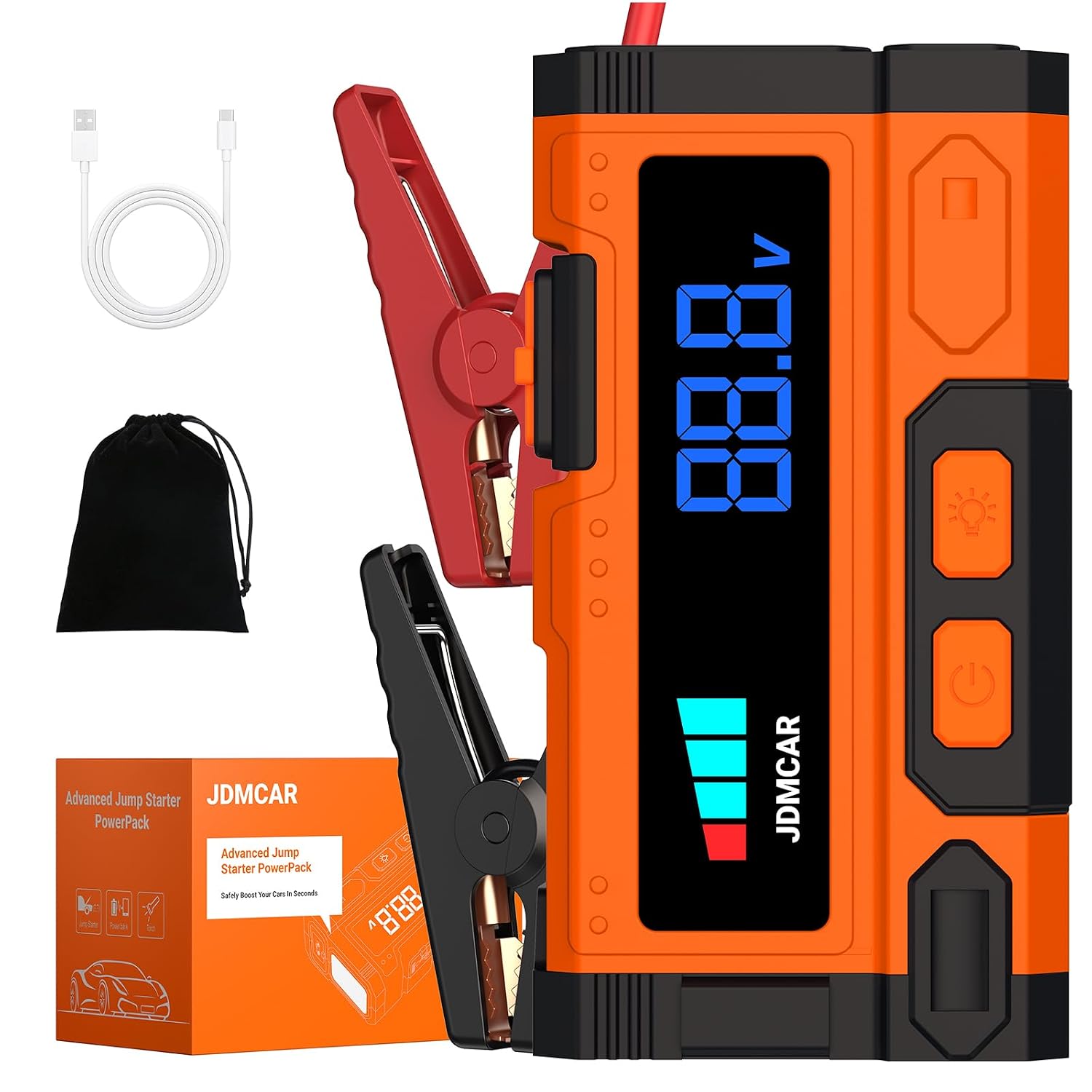 𝟕𝟎% 𝟎𝐅𝐅 𝟏𝟏𝟎𝟎𝟎𝐀 Booster Avviamento Auto - Avviatore Batteria Auto per Auto/Moto (Fino a 9.0L e Diesel a 8.5L), Starter Batteria Auto Portatile con LED/LCD, Upgrade Avviatore di Emergenza