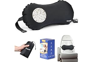 Luxtude Nadmuchiwana poduszka lędźwiowa do podróży samolotem, poduszka podtrzymująca lędźwie, na krzesło biurowe, samochód, nadmuchiwana poduszka podróżna, poduszka podtrzymująca plecy, poduszka pod