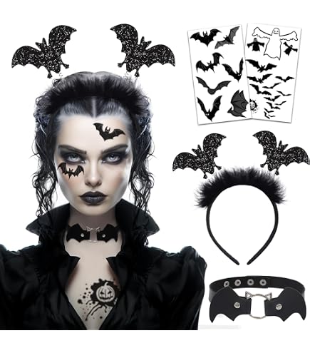 2 Stück Halloween Deko Kostüm Damen Kinder Haarre Produktbild-Vorschau 2