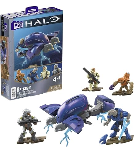 MEGA Bloks Halo Construx - Boîte 450 Pièces Avec 2 Figurines Spartan - Jeu Construction