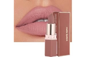 MEITREND Lipstick, Matte Lipsticks For Women Long Lasting Red Pink Lipstick, Waterproof Natural Nude Moisturizing Hydrating High Pigmented Smooth Velvet Texture Lip Stick Makeup Gift (03 Nude)