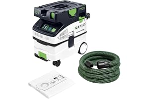 Festool Sistema móvil de aspiración CTM MIDI I CLEANTEC | Mobil Bluetooth-dammsugare med 15 l behållare, SELFCLEAN filterpåse och slät 3,5 m sugslang för montering