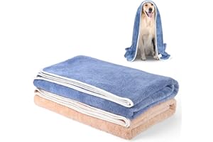TAIYUNWEI Handtuch Hunde,2 Stück Microfaser Handtücher für Hunde Katzen,Handtücher für Haustiere auf Extra Saugfähig/Maschinenwaschbar,Haustier Badetuch für Große&Mittlere Hunde Katzen