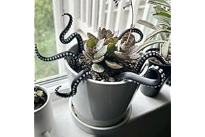 JHIALG Set of 7 Octopus Tentacle Stakes, Resin Luminescent Decorative Plant Stakes, Glow in The Dark Octopus Garden Stakes, Funny Halloween Plant Ornaments for Plant Garden Yard