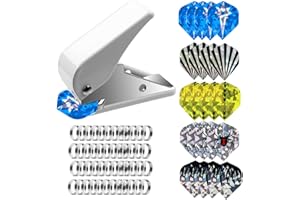 HJFH Dart Flight Locher mit Dart Flights Zubehör Shaft Federringe Set für Soft Steel Dartpfeile