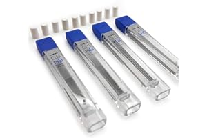 Uni Ball Kuru Toga Druckbleistift-Minen, 0,5 mm HB, 48 Minen (4 Boxen mit 12 Stück) + 10 Ersatz-Radierer