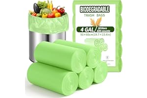 BODFPPC 100 Sacchetti Umido Biodegradabili e Compostabili 20 litri Verdi, Sacchetti per Rifiuti Organici Resistenti, per Casa, Cucina, Ufficio, Sacchi Biodegradabili per Umido, 50x60 cm