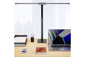 Kary Lampa biurkowa LED ściemniana z Standfu, 80cm 24W 1800Lumen Lampa biurkowa z podstawą, Touch Control Inteligentna lampa stołowa, automatyczne ściemnianie 5 temperatur barwowych i poziomów jasności