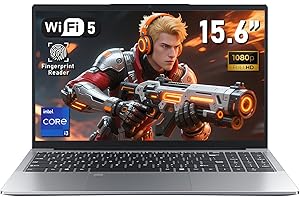 NAIKLULU 16 Pouces Ordinateur Portable Gaming, i3 1025G1 Processor(1,0 à 3,4GHz) RAM 16GB SSD 1TB Pc Portable Gamer Laptop, 6000Mah/Clavier Complet Rétroéclairé/Lecteur d'empreintes digitales