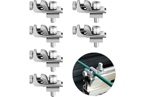 SDFLKAE Lot de 6 pinces de mise à la terre pour panneau solaire, module PV en aluminium, pince de fixation d'extrémité pour panneau solaire, pinces de montage, fixations photovoltaïques