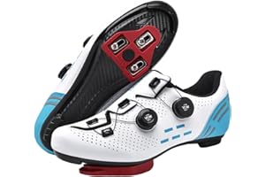 XUANKE Road Cycling Shoes Mens SPD-SL/SPD/Delta/KEO Compatible with Peloton Bike Indoor Outdoor Road Bike Riding Shoes Men's & Women's Black MTB