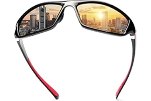 YIMI LJIMI Gafas de sol polarizadas Gafas deportivas 100% protección UV400 CAT 3 CE para hombres y mujeres ciclismo pesca MTB running conducción golf bicicleta deportes al aire libre súper ligero montura