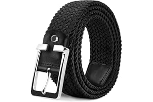 LAKIDAY Ceinture En Tissu, Ceinture Extensible, Ceinture Tressée, Ceinture Tressée Élastique Pour Homme Et Femme, Large Longueur 3,5 Cm 100 Cm Bis 130 Cm