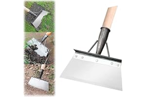 SUSHI KONG Multi-Functional Garden Cleaning Shovel 20cm Flat Shovel Stainless Steel Cleaning Shovel for Landscaping Weeding Planting Garden Scraper Shovel Farm Weeding Tool (Handle Not Included)