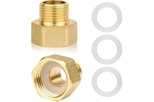 AIKEIS Pack de 2 adaptadores de conversión de tubos de 3/8" a 1/2", reductor de extensión de 3/8" AD x 1/2" ID, reductor exterior/hueco, adaptador de conversión de accesorios de tubería (con tres juntas de