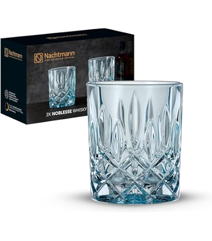 Spiegelau & Nachtmann Whisky Glasses Set of 2, Brown Whisky Glasses, Crystal Glass, 295 ml, Tobacco, Noblesse Vintage, 104246