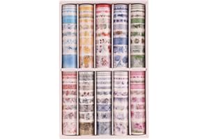 Lychii 100 PCS Washi Tape, Tape Decorativo Coprente per lavoretti di Fai da Te, diari, Biglietti, Schizzi (100 Rolls A)