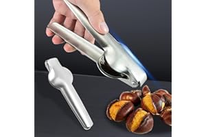 FMKLDENA Castagno Clip, Taglia castagne, Pinza Castagne, Taglia castagne a croce, Clip per Castagne in Acciaio Inossidabile, Castagne Utensili Cucina, per Castagne e altre noci
