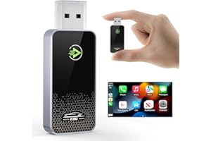 PAGEPINMU CarPlay Wireless Adapter Mini Edition - Wireless CarPlay Adapter für iPhone,Wandelt Verkabeltes in Drahtloses, Kompatibel mit iOS 10+ und Autos ab 2015, Plug & Play, BT 5.2, Wireless Dongle(Typ A+C)