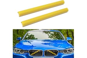 YIUBCZOQI Tiras para rejilla frontal para BMW 1, 2, 3, 4, 5, 6, 7, F20, F21, F22, F23, F30, F31, F32, F33, F36, G30, G32, G11, G12, G14, 2 unidades, color amarillo