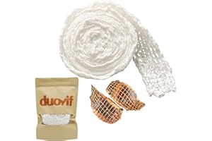 duoyif Rete per Arrosto di Carne, Rete Alimentare per Arrosti, Rete per Arrosti, Rete di Cotone Elastico Calibro 18, Rete per Prosciutto, Rete per Friggere Asciugare Cucinare La Carne (3 Metri)