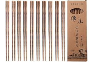 LONELY HIGH HEELS Baguette bois japonaise 10 paires de baguettes chinoises réutilisables sans cire, peinture