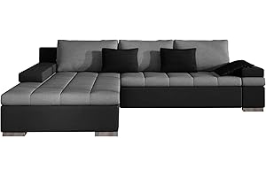 ‎MIRJAN24 Mirjan24 Ecksofa Bangkok, Eckcouch mit Schlaffunktion und Bettkasten, Ecksofa für Wohnzimmer Gästezimmer Couch L-Form Wohnlandschaft (Soft 011 + Casablanca 2314 + Casablanca 2316, Ecksofa Links)