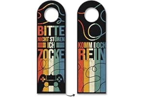 SPEECHEESE Bitte nicht stören Ich zocke oder Komm doch rein Türhänger mit Controller Motiv im Retro-Look mit Controller für echte Gamer oder deren Zockerzimmer und Nerds Arkade Computer