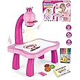 Kidikidi Drawing Projector Small Table for Kids Trace and Draw Projector Toy with Light & Music, Child Smart Projector Sketcher Desk, Kids' Doodle Scribbler Boards for Boy Girl 3-8 Years Gifts Toys