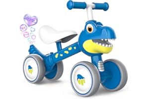 Afranti Baby Balance Bike with Bubble Machine for 10-36 Months Boys Girls Toddlers Kids Bikes No Pedal for 1 Year Old Birthday Gift Toys Fit for 88-102cm Children