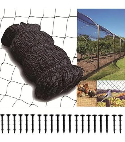 Filet Anti-oiseaux 30m X 15m - Maille 5x5cm En Polyester, Protection Verger Et Potager